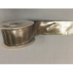 Metallic Ribbon w/Wire Edge Pewter 1.5" 10y